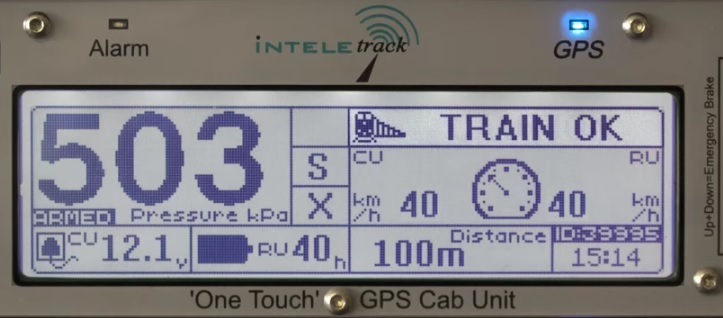 One Touch fixed Mount Cab Unit Cab Screen : Inteletrack
